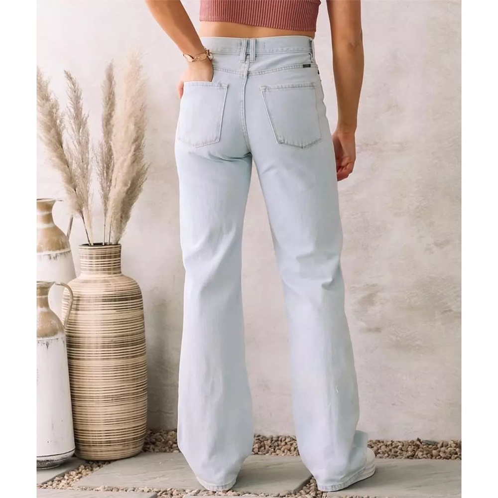 Kancan || Ultra High Waist Y2K 90s Light Washed Distressed Wide Leg - Picture 2 of 11